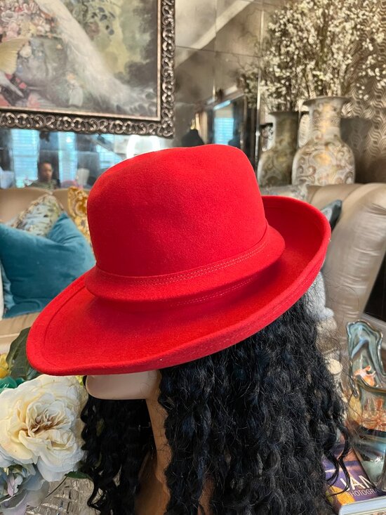 Vintage Mr John Classic Red Fedora Wool Felt Hat main image 5